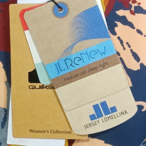 Quiksilver Tie Front One Piece Swimsuit Dark Denim Large NWT - Picture 9 of 13